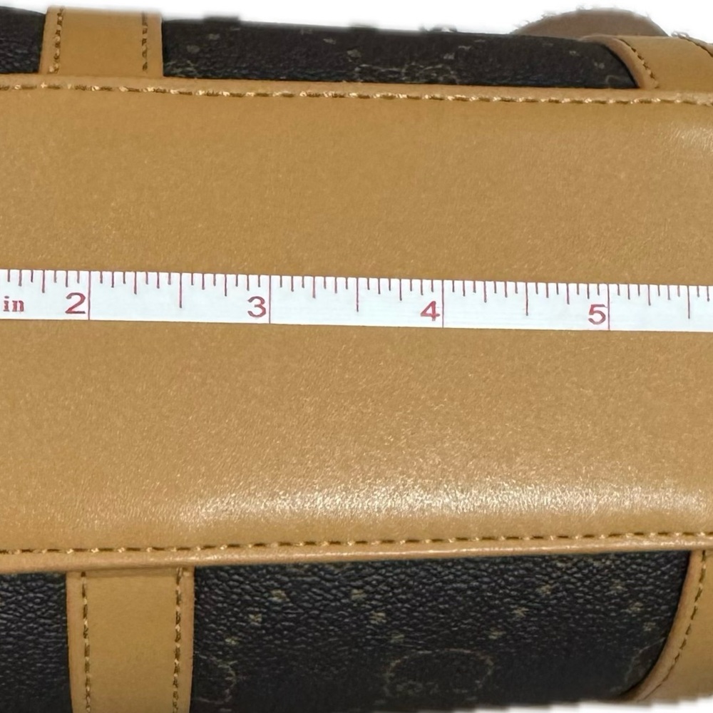 Hello Kitty Brown and Cream Designer Monogram Crossbody Handbag - Picture 13 of 13